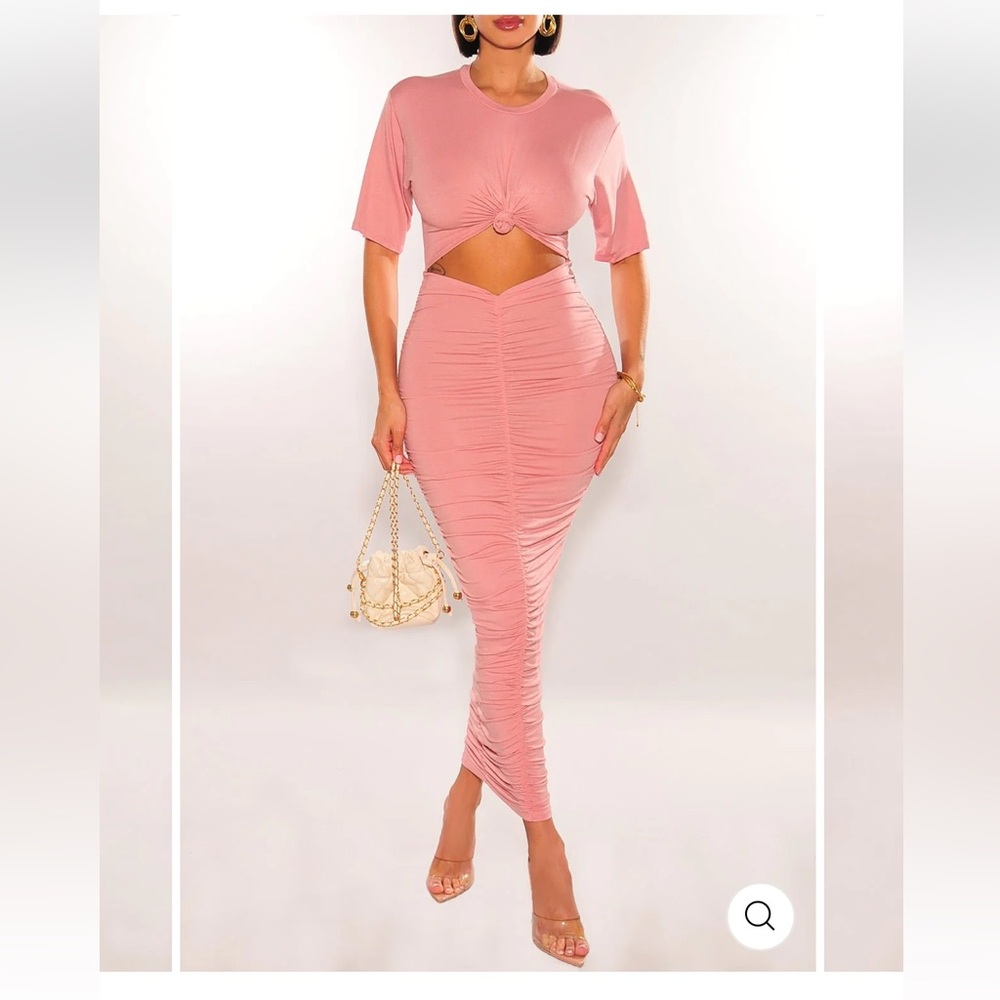 T-Shirt Ruched Maxi - Hot Miami Styles